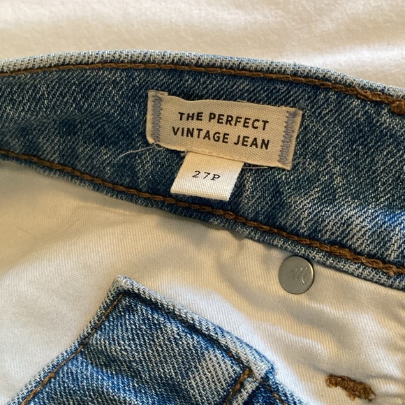 Madewell perfect vintage raw hem straight leg jean size 27 petite - Picture 5 of 5